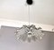 Mid-Century Portuguese Farmhouse Clear Glass Bowl Hanging Lamp, 1960s, Image 6