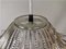 Mid-Century Portuguese Farmhouse Clear Glass Bowl Hanging Lamp, 1960s, Image 14