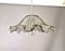 Mid-Century Portuguese Farmhouse Clear Glass Bowl Hanging Lamp, 1960s, Image 13