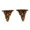 Carved Wooden and Gilded Wall Pedestals, Set of 2, Image 1