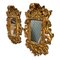 Espejos de cornucopia de madera tallada en dorado. Juego de 2, Imagen 3