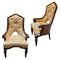 English Mahogany Armchairs, Set of 2 1