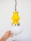 Yellow and White Opaline Glass Pendant, 1960s 3