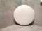 Large Italian Minimalist Glossy White Acrylic Pill Flush Mount, 1960s 1