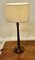 Lámpara de mesa alta torneada de madera oscura, años 20, Imagen 3