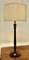 Lámpara de mesa alta torneada de madera oscura, años 20, Imagen 6