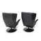 Reclining Black Leather Armchairs, 1970s, Set of 2, Image 5