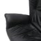 Butacas reclinables de cuero negro, años 70. Juego de 2, Imagen 15