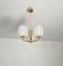 Murano Glass Chandelier and Golden Aluminum, Italy, 1970s, Image 3