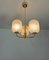 Murano Glass Chandelier and Golden Aluminum, Italy, 1970s, Image 2