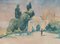 R. Kerante, Orientalist Style Landscapes, Watercolors, 1890s, Framed, Set of 2 4