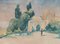 R. Kerante, paisajes de estilo orientalista, acuarelas, década de 1890, enmarcado, Juego de 2, Imagen 4