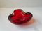 Murano Red Kiss Glass Ashtray by Fratelli Toso, Italy, 1970s, Image 4
