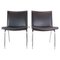 Sedie Kastrup in pelle nera modello Ch401 attribuite a Hans J. Wegner & Carl Hansen & Son per Carl Hansen & Son, anni '60, set di 2, Immagine 1