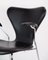 Series Seven Chair Model 3207 with Black Leather by Arne Jacobsen for Fritz Hansen, 2000s 2