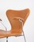 Silla Series Seven modelo 3207 de cuero coñac atribuido a Arne Jacobsen de Fritz Hansen, década de 2000, Imagen 3