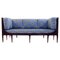 Lacquered Wood and Fabric Three-Seater Sofa by Bruno De Caumont, 1990s 1