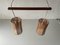 Lampada a sospensione con doppio paralume in vimini e legno, Germania, anni '60, Immagine 6