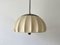 Mid-Century Modern Adjustable Brass Pendant with Fabric Shade from WKR, Germany, 1970s 1