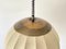 Mid-Century Modern Adjustable Brass Pendant with Fabric Shade from WKR, Germany, 1970s 7