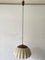 Mid-Century Modern Adjustable Brass Pendant with Fabric Shade from WKR, Germany, 1970s 5