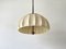 Mid-Century Modern Adjustable Brass Pendant with Fabric Shade from WKR, Germany, 1970s, Image 3