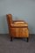 Fauteuil en Cuir de Mouton Marron 2