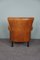 Fauteuil en Cuir de Mouton Marron 3