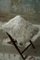 Mid-Century Modern Foldable Stool in Longhaired Sheepskin, 1950s 7