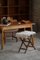 Mid-Century Modern Foldable Stool in Longhaired Sheepskin, 1950s 6