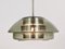 Scandinavian Pendant Lamp in Smoked Glass and Aluminum in the style of Fog & Mørup, Denmark, 1960s 6