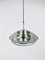 Scandinavian Pendant Lamp in Smoked Glass and Aluminum in the style of Fog & Mørup, Denmark, 1960s 8