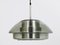 Scandinavian Pendant Lamp in Smoked Glass and Aluminum in the style of Fog & Mørup, Denmark, 1960s 13