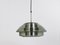 Scandinavian Pendant Lamp in Smoked Glass and Aluminum in the style of Fog & Mørup, Denmark, 1960s 2