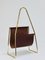 Mid-Century Magazine Rack in Brass and Brown Leather attributed to Carl Auböck, Austria, 1950s, Image 16