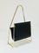 Mid-Century Magazine Rack in Brass and Black Leather attributed to Carl Auböck, Austria, 1950s 5
