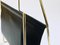 Mid-Century Magazine Rack in Brass and Black Leather attributed to Carl Auböck, Austria, 1950s 10