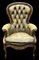 Green Leather Buttoned Back Armchair, Image 8