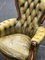 Green Leather Buttoned Back Armchair 6