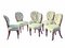 Victorian Upholstered Balloon Back Dining Chairs, Set of 6 1