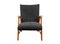 Armchair in Cherry and Velor, 1950s, Image 14
