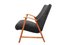Armchair in Cherry and Velor, 1950s, Image 1