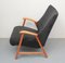 Armchair in Cherry and Velor, 1950s, Image 15
