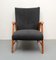 Armchair in Cherry and Velor, 1950s, Image 5