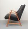 Armchair in Cherry and Velor, 1950s 9