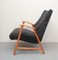 Armchair in Cherry and Velor, 1950s, Image 9