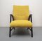 Sessel in Gelbem Velours, Komplett Restauriert, 1950er 5