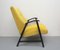 Armchair in a Yellow Velor, Completely Restored, 1950s 4