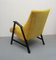 Armchair in a Yellow Velor, Completely Restored, 1950s 8