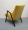 Fauteuil en Velours Jaune, Complètement Restauré, 1950s 8